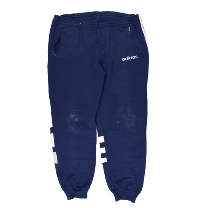 adidas Navy Blue Cotton Track Pants Size L 76cm Inseam 42cm Waist