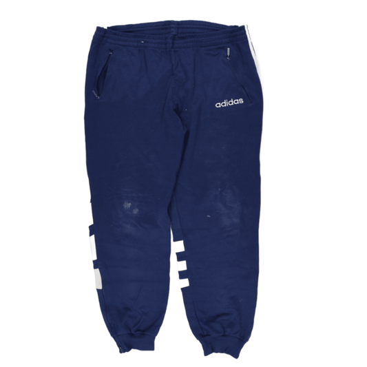 adidas Navy Blue Cotton Track Pants Size L 76cm Inseam 42cm Waist