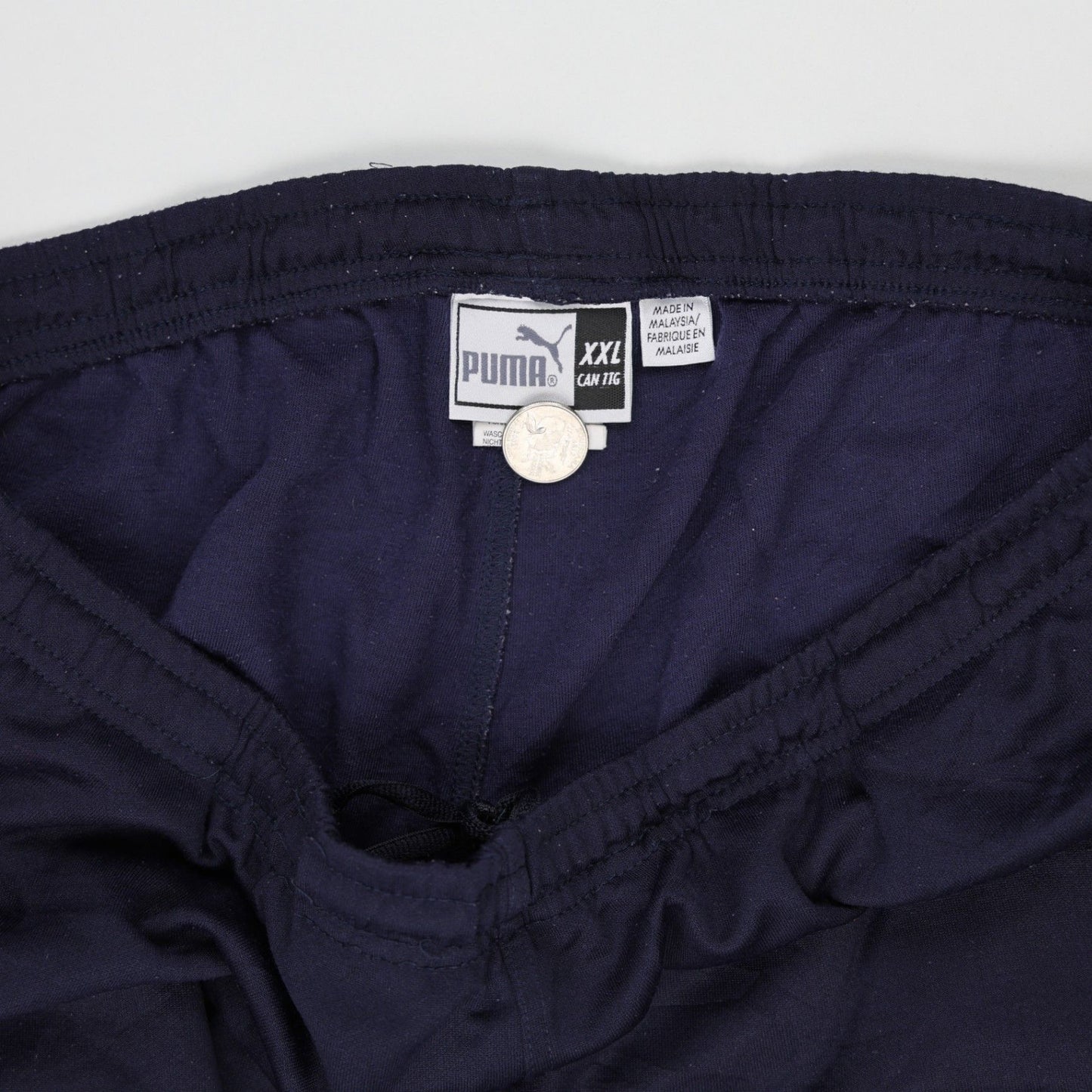 PUMA Navy Blue Track Pants XXL Cotton Blend Men's Trousers