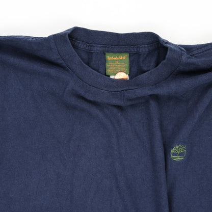 Timberland Navy Cotton T-Shirt XL Vintage Classic Crew Neck Mens