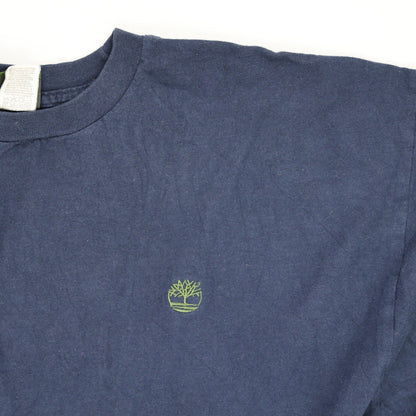 Timberland Navy Cotton T-Shirt XL Vintage Classic Crew Neck Mens