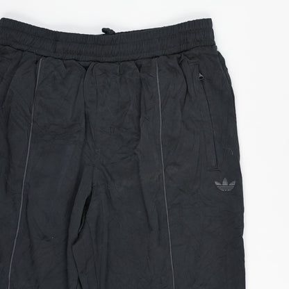 adidas Originals Black Track Trousers Large 42 Waist 76 Inseam Polyester Vintage
