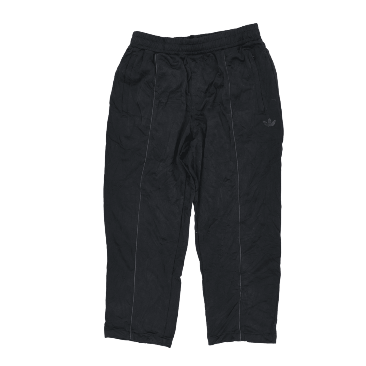 adidas Originals Black Track Trousers Large 42 Waist 76 Inseam Polyester Vintage