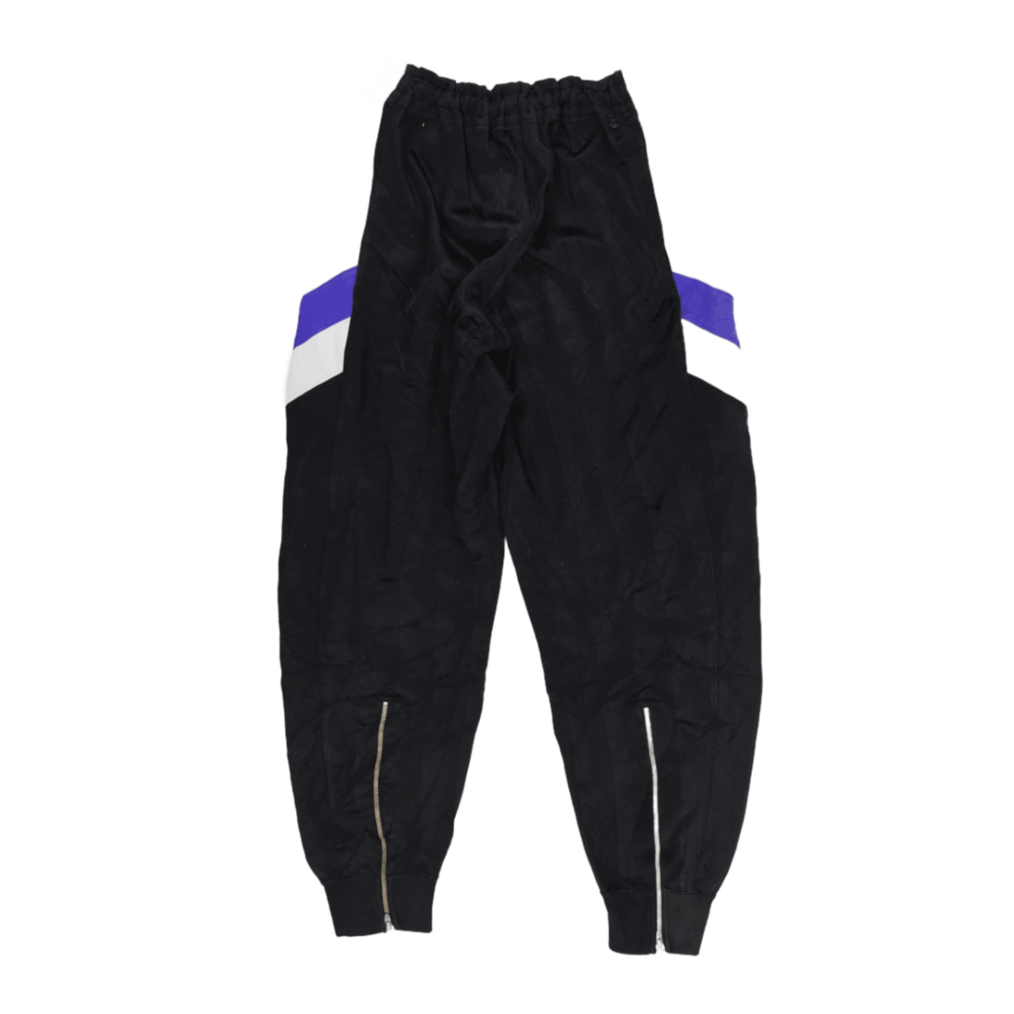 ASICS Vintage Colour Block Track Pants Black White Purple Large 76 cm Polyester