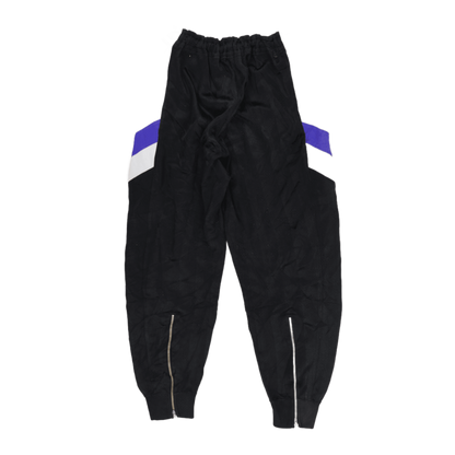 ASICS Vintage Colour Block Track Pants Black White Purple Large 76 cm Polyester