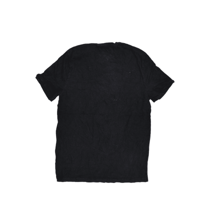 Tommy Hilfiger Logo T-Shirt Black Large Cotton Crew Neck Men's