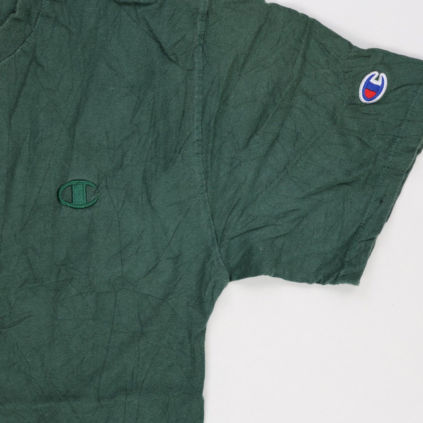 Champion Athletic Green Crew Neck T-Shirt Men's Size S Cotton Classic Fit
