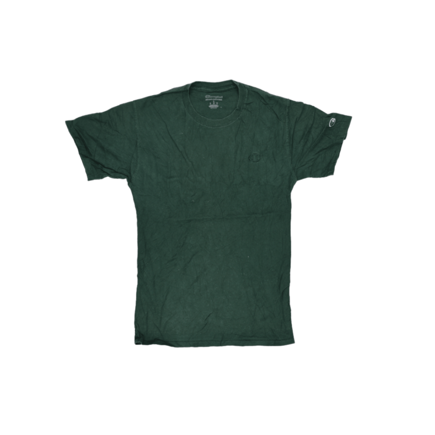 Champion Athletic Green Crew Neck T-Shirt Men's Size S Cotton Classic Fit