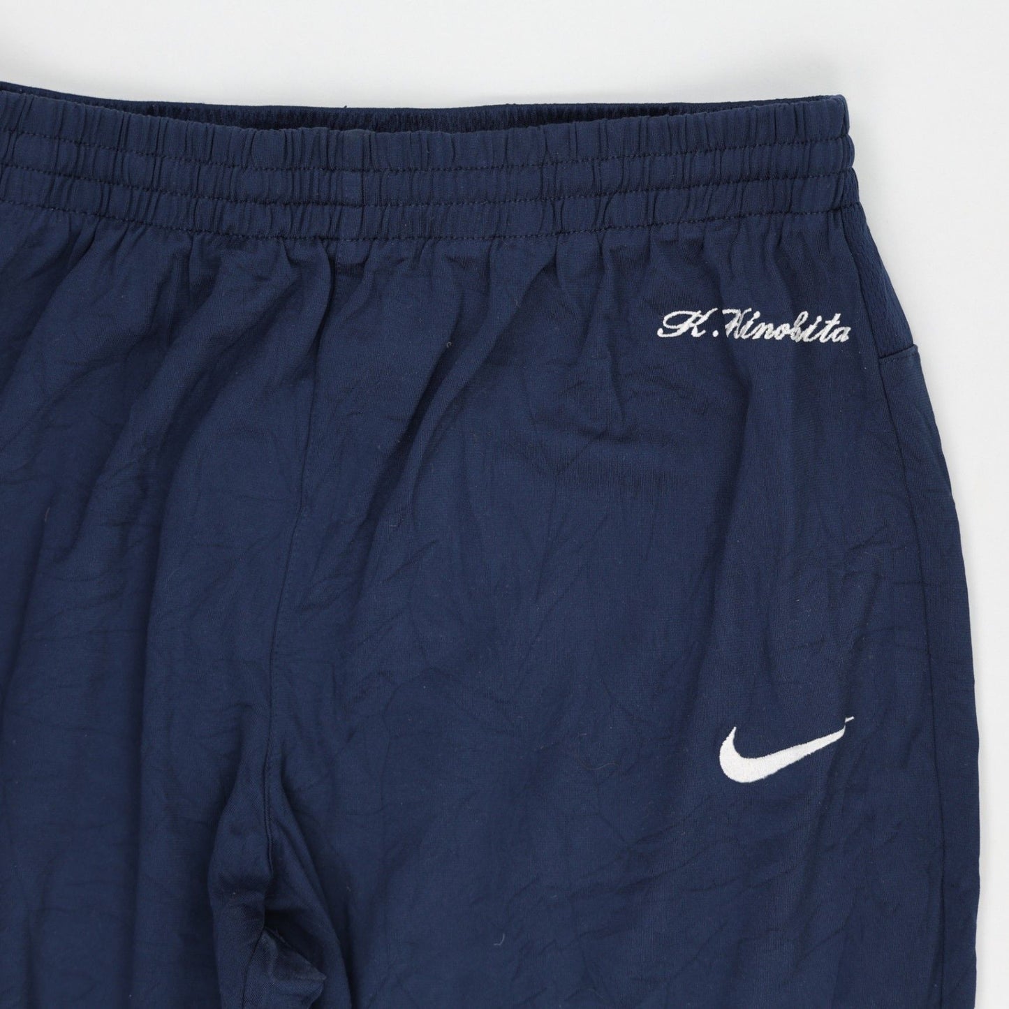 Nike Dri-Fit Navy Blue Polyester Track Trousers Size Small 75 cm Inseam 35 cm Waist