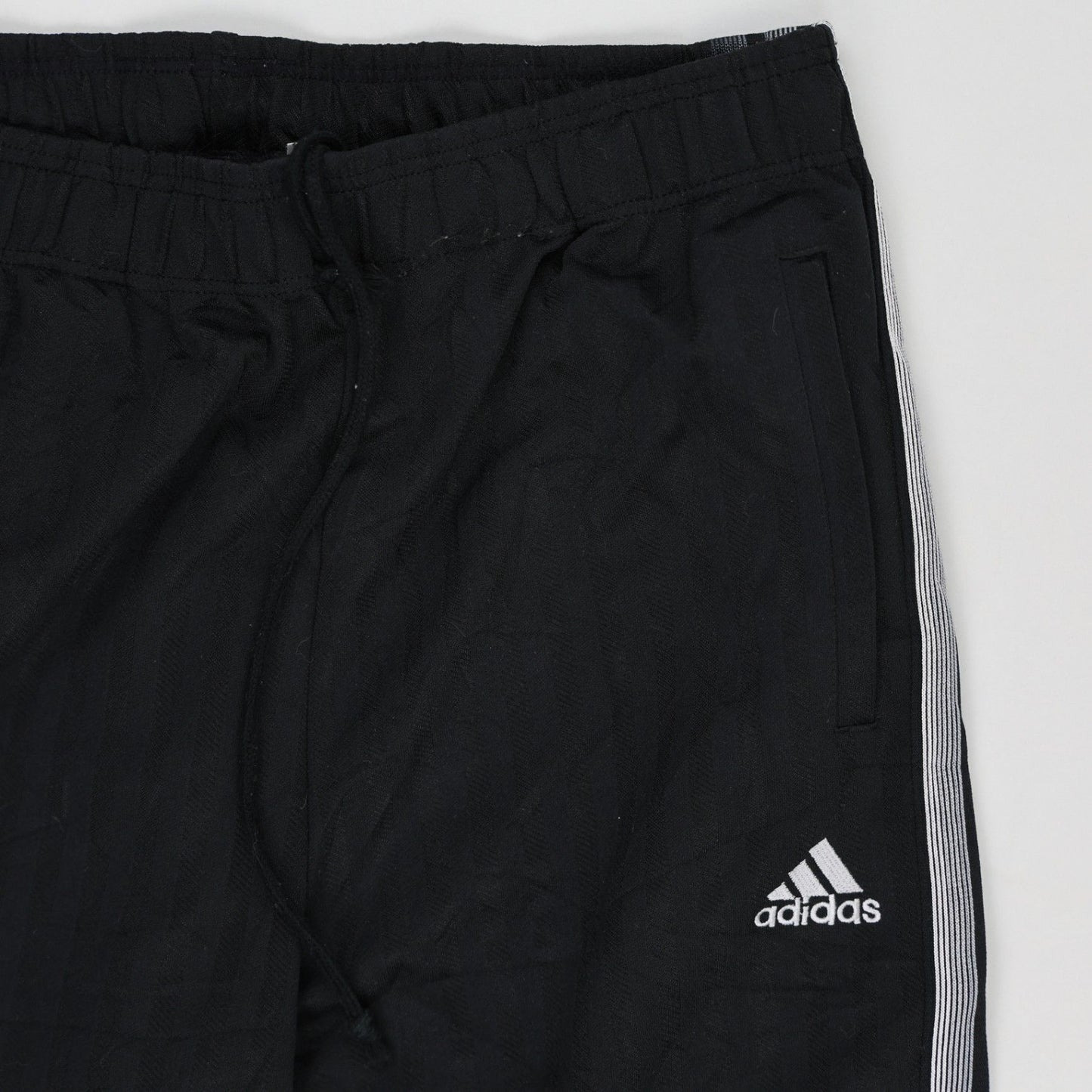 adidas Black Track Trousers Men Size Medium 31 Inch Inseam 32 Inch Waist Polyester