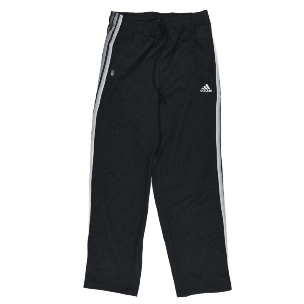 adidas Black Track Trousers Men Size Medium 31 Inch Inseam 32 Inch Waist Polyester