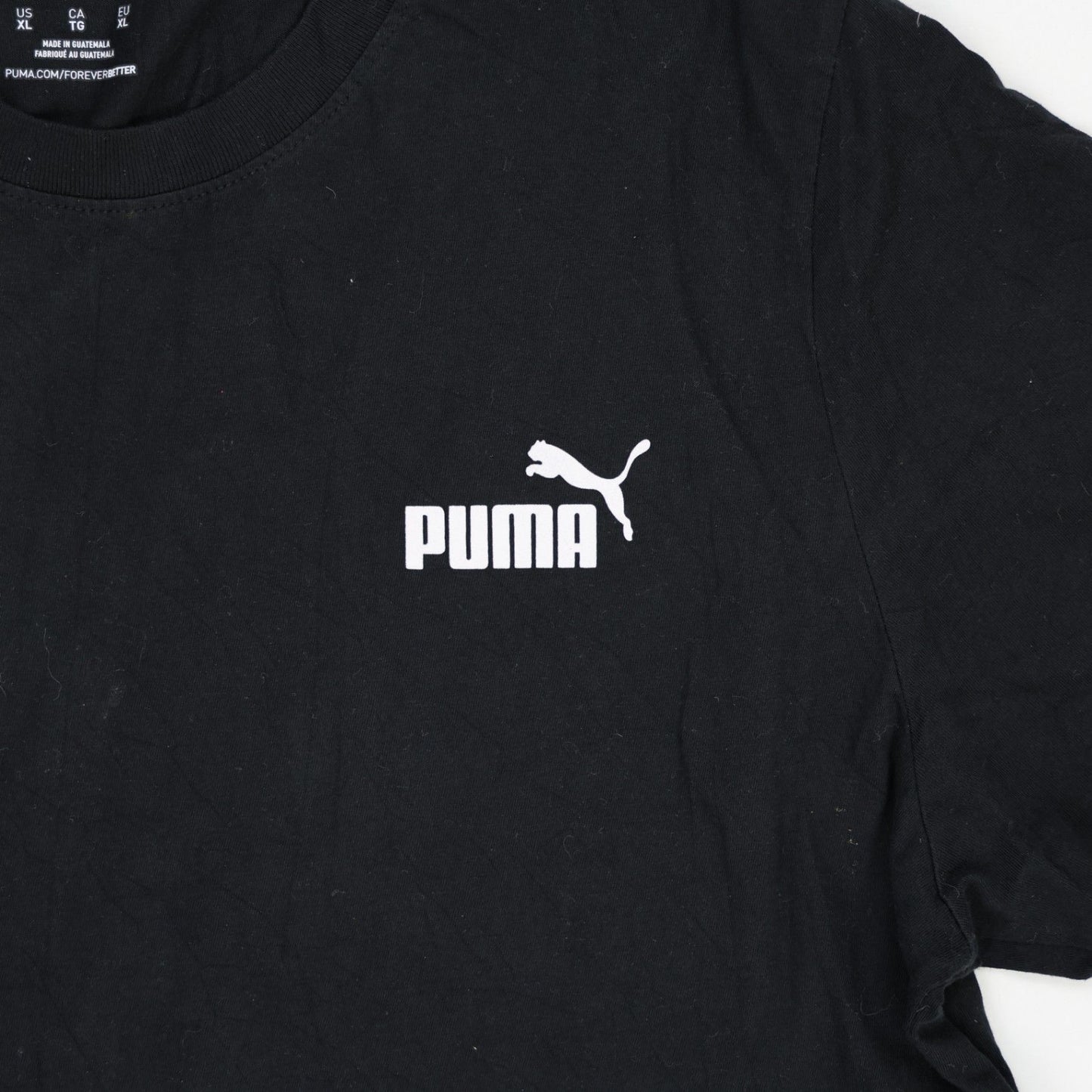 PUMA Black XL Cotton T-Shirt for Men Casual Crew Neck
