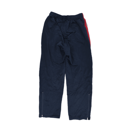 Nike Track Pants Navy Blue Medium Polyester with Red Stripe