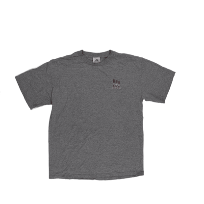 Adidas Grey Graphic Logo T-Shirt Men's Large Cotton Casual Crew Neck Vintage