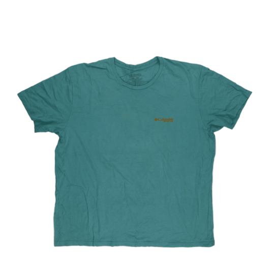 Columbia PFG Outdoor T-Shirt Teal XXL Cotton Crew Neck