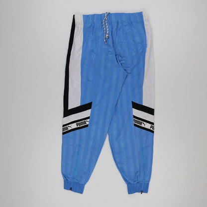 PUMA Vintage Blue Track Pants Men Medium Polyester Blend 76 Inseam