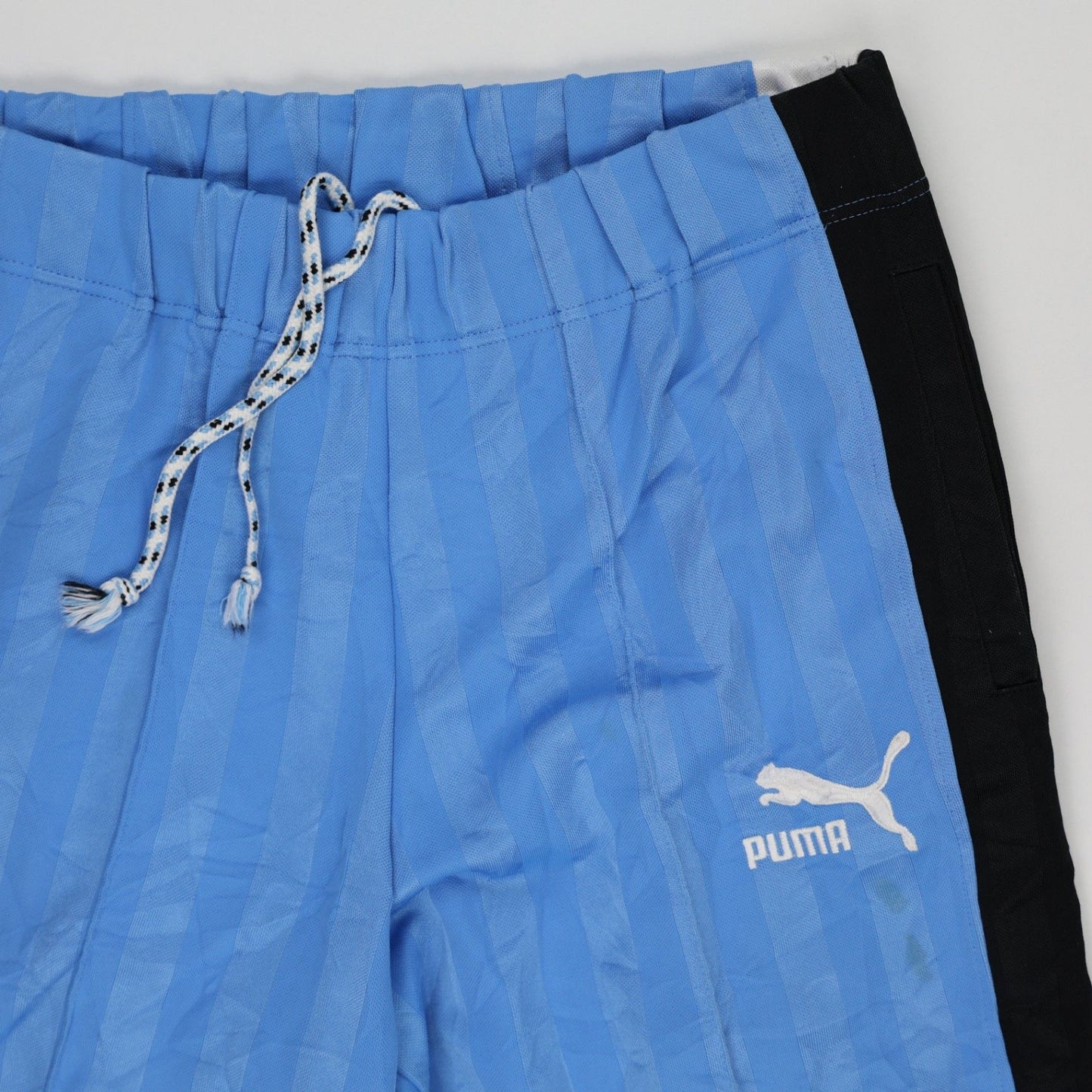 PUMA Vintage Blue Track Pants Men Medium Polyester Blend 76 Inseam