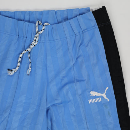 PUMA Vintage Blue Track Pants Men Medium Polyester Blend 76 Inseam