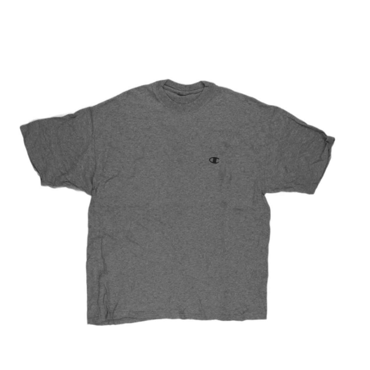 Champion Grey Oversized T-Shirt XL Cotton Crewneck for Men
