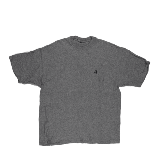 Champion Grey Oversized T-Shirt XL Cotton Crewneck for Men