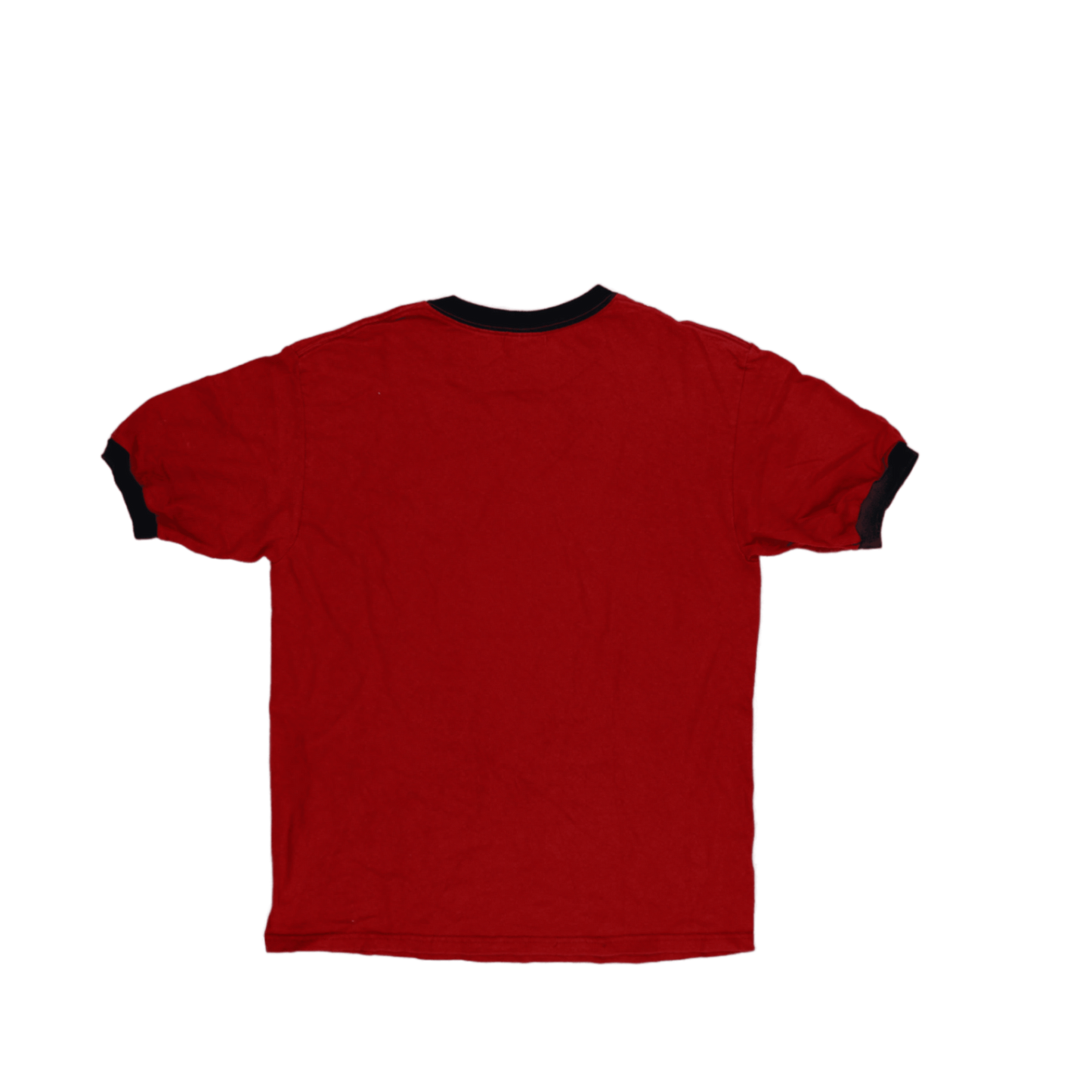 Champion Vintage Red Ringer T-Shirt Large 100 Percent Cotton Crew Neck Men's Clothing
