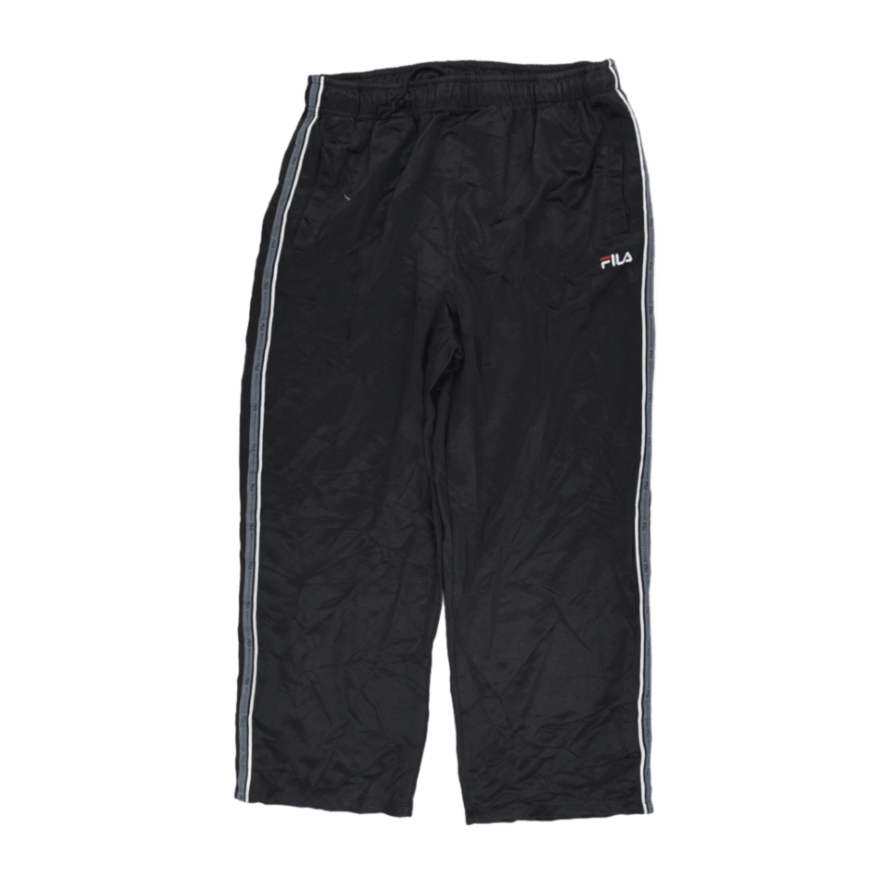 Fila Black Track Pants Large 76 cm Inseam 38 cm Waist Polyester Mens Clothing