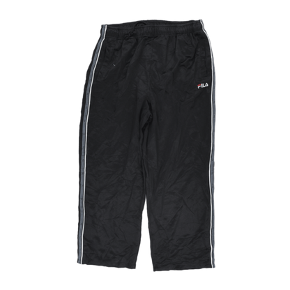 Fila Black Track Pants Large 76 cm Inseam 38 cm Waist Polyester Mens Clothing