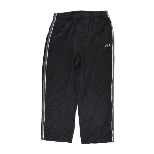 Fila Black Track Pants Large 76 cm Inseam 38 cm Waist Polyester Mens Clothing