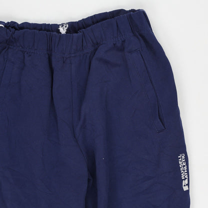Russell Athletic Navy Blue Track Trousers Large Polyester Cotton Blend