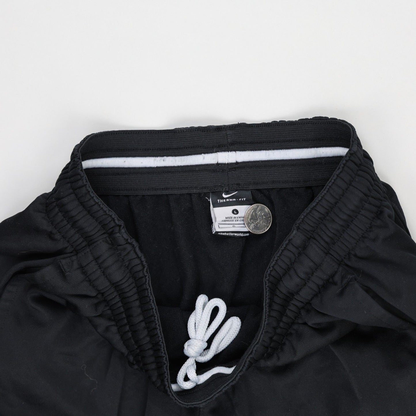 Nike Black Therma-Fit Track Trousers for Men Size Medium Polyester