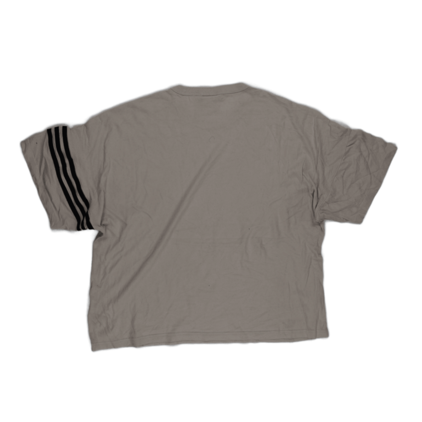 adidas Vintage Beige Oversized T-Shirt Unisex Size L Cotton Crew Neck