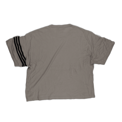 adidas Vintage Beige Oversized T-Shirt Unisex Size L Cotton Crew Neck