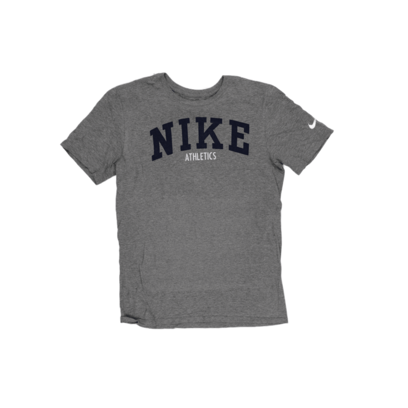 Nike Athletics Grey Cotton Athletic T-Shirt Unisex Size Small