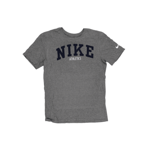 Nike Athletics Grey Cotton Athletic T-Shirt Unisex Size Small