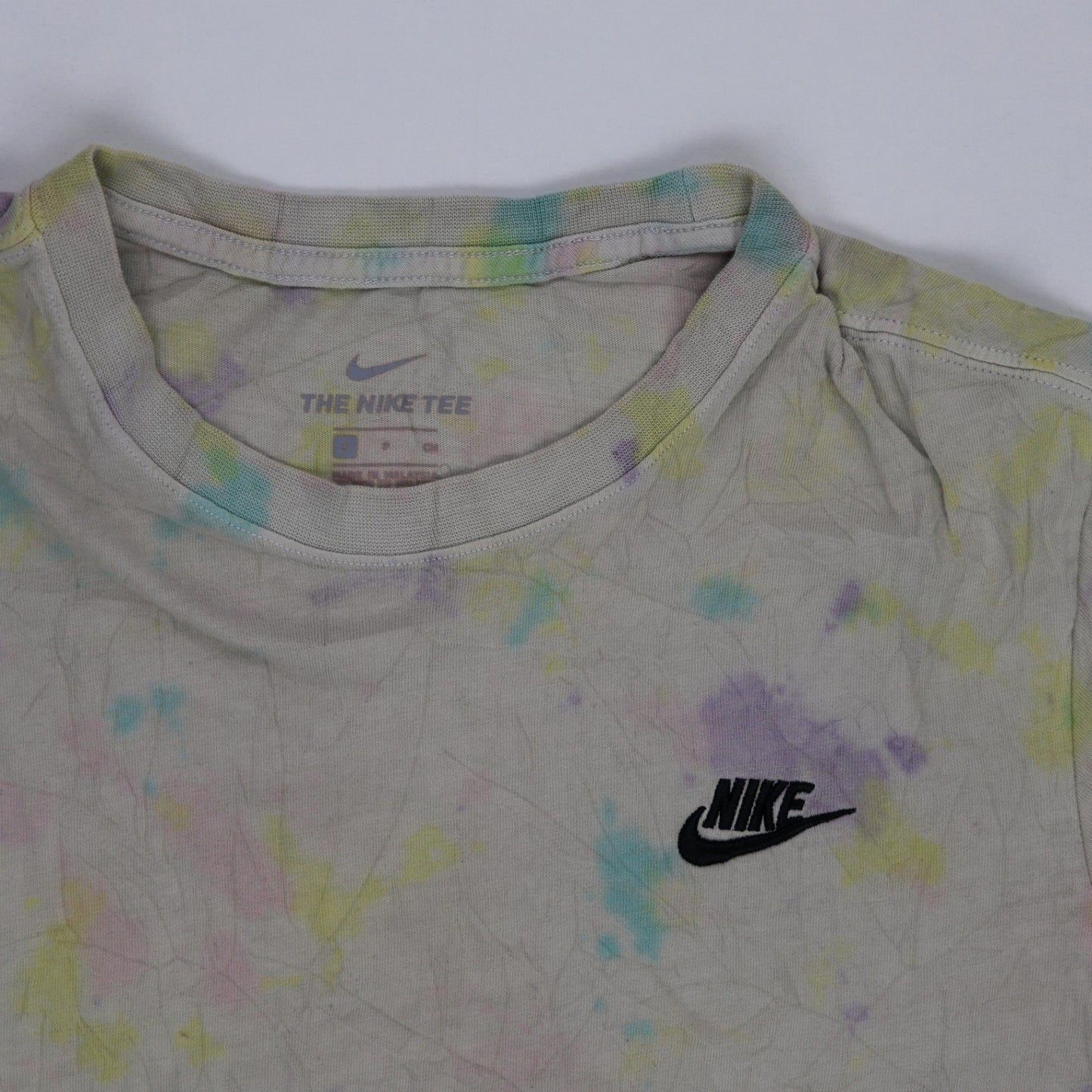 Nike Tie Dye Cotton T-Shirt Pastel Multi Small Vintage Streetwear Crew Neck