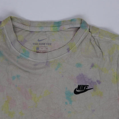 Nike Tie Dye Cotton T-Shirt Pastel Multi Small Vintage Streetwear Crew Neck