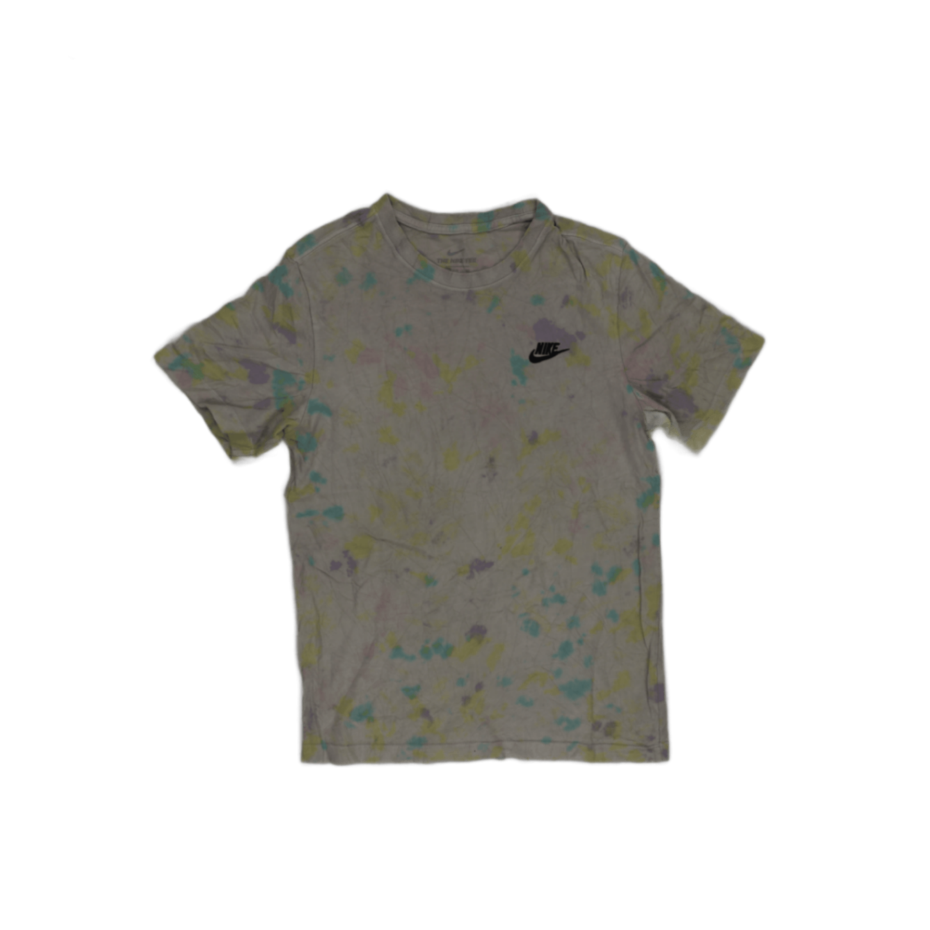 Nike Tie Dye Cotton T-Shirt Pastel Multi Small Vintage Streetwear Crew Neck