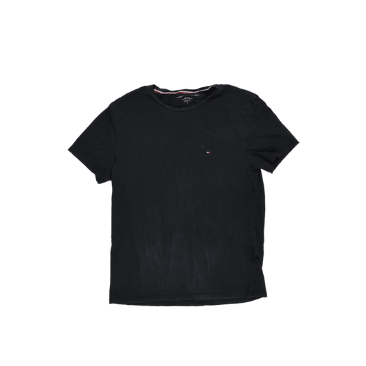 Tommy Hilfiger Slim Fit Black T-Shirt for Men Size Medium Cotton Crew Neck