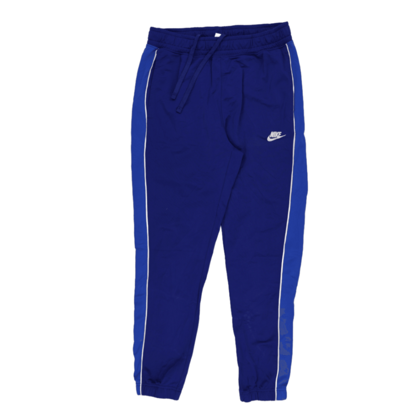 Nike Royal Blue Track Pants Large Polyester 77 cm Inseam 42 cm Waist