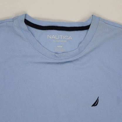 Nautica Men's Blue Cotton T-Shirt Size M Round Neck Casual