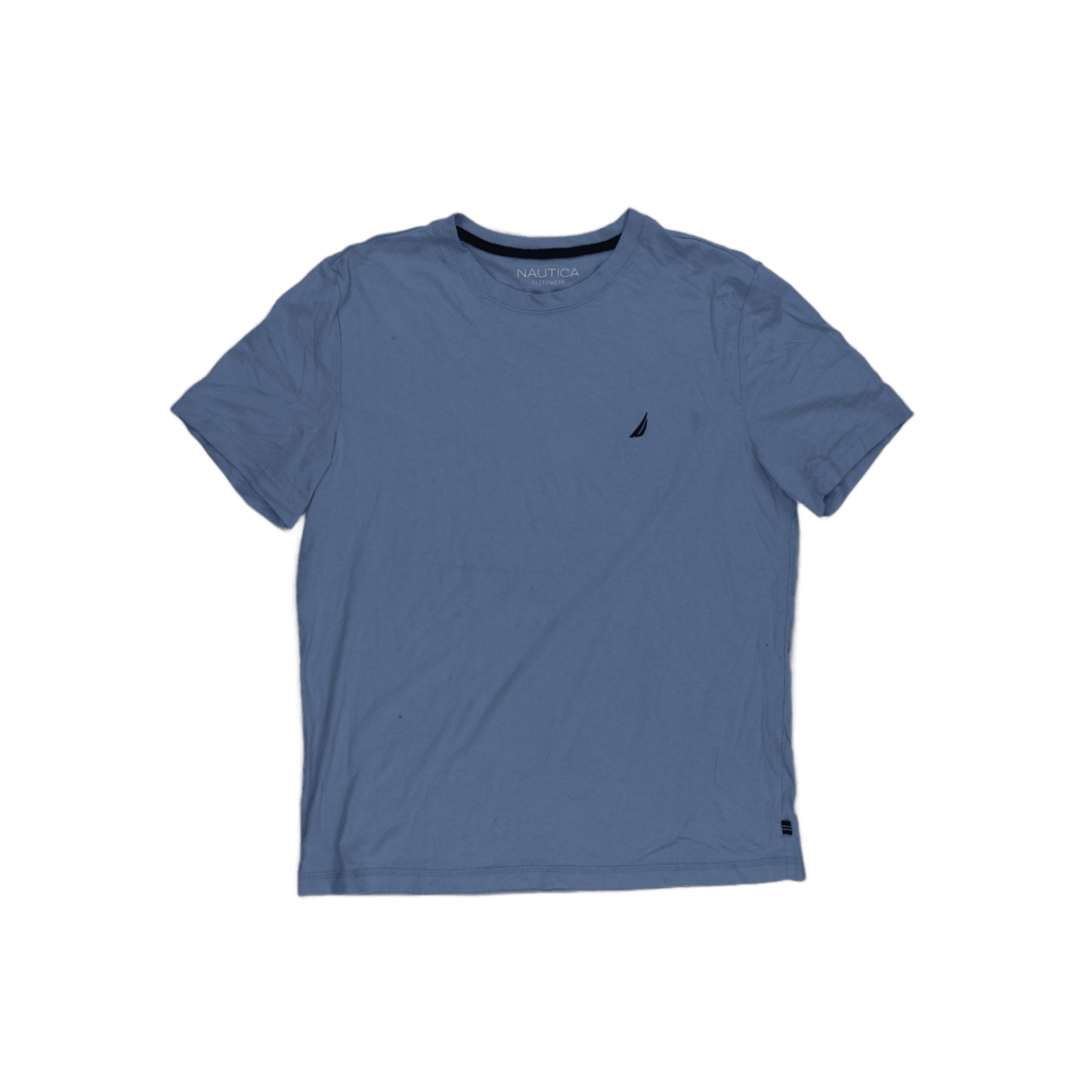 Nautica Men's Blue Cotton T-Shirt Size M Round Neck Casual