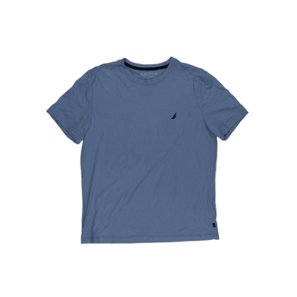 Nautica Men's Blue Cotton T-Shirt Size M Round Neck Casual