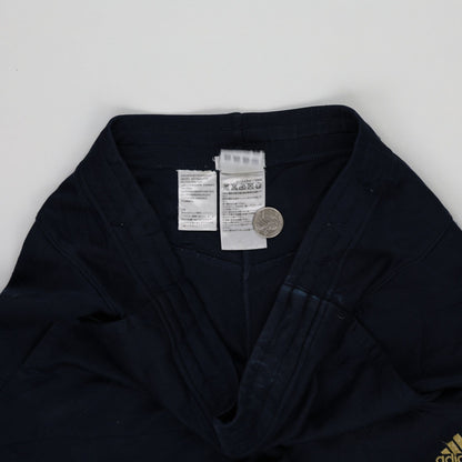 adidas Women's Sports Trousers Navy Blue Pink Stripe Size Small Cotton Blend