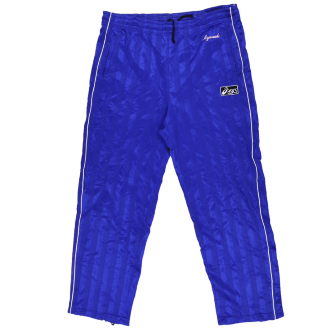 ASICS Oyamada Vintage Blue Track Trousers Size L Polyester