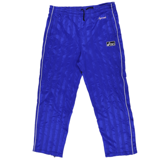 ASICS Oyamada Vintage Blue Track Trousers Size L Polyester