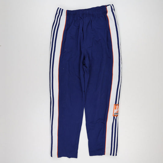 Adidas Originals Vintage Blue Popper Track Pants Medium Polyester Cotton Blend