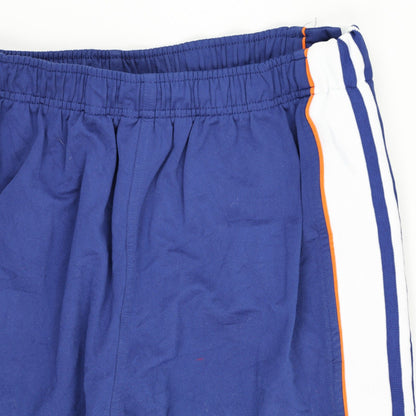 Adidas Originals Vintage Blue Popper Track Pants Medium Polyester Cotton Blend