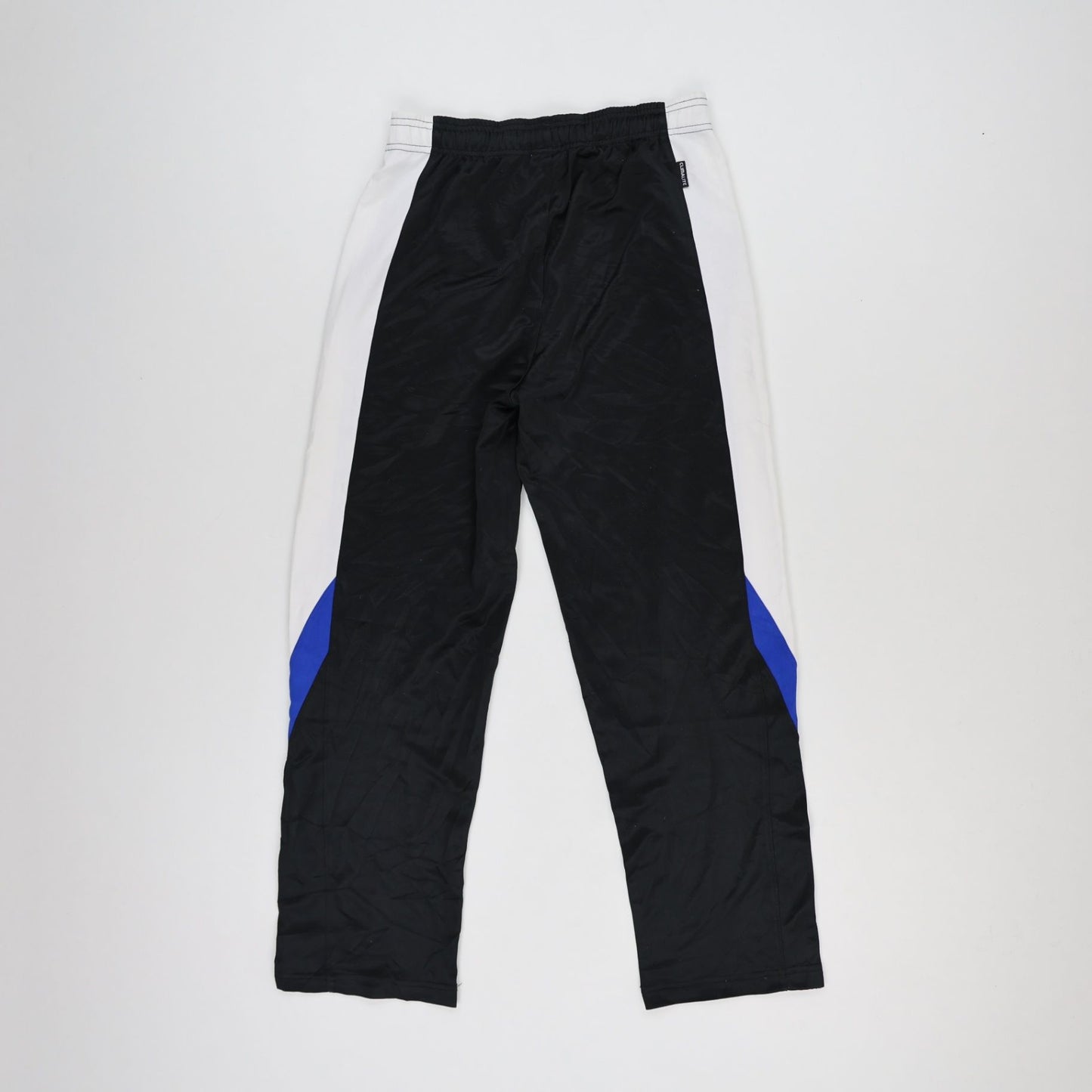 adidas Climalite Black White Blue Track Pants Large 78cm Inseam 42cm Waist Polyester