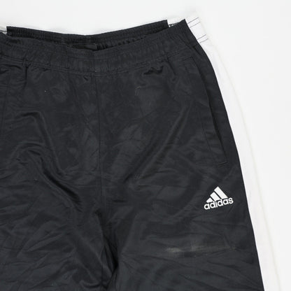 adidas Climalite Black White Blue Track Pants Large 78cm Inseam 42cm Waist Polyester