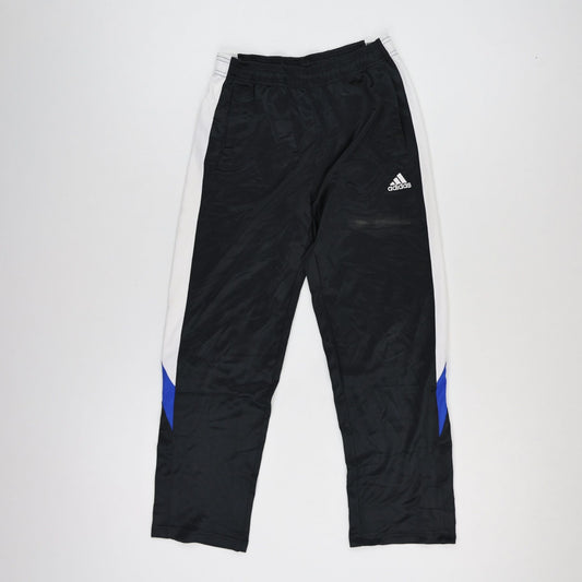 adidas Climalite Black White Blue Track Pants Large 78cm Inseam 42cm Waist Polyester
